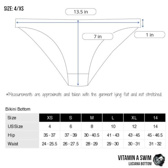 VITAMIN A SWIM LUCIANA BIKINI BOTTOM SAPPHIRE BLUE PLUS SIZE FULL COVERAGE NEW - Picture 11 of 16